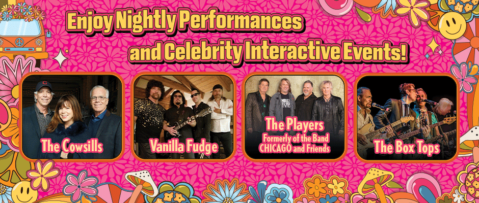 Flower Power Cruise 2027: The Cowsills, Vanilla Fudge, The Players formerly of the band Chicago and Friends, The Box Tops
